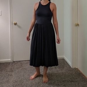 Lou & Grey High Neck Sleeveless Midi Dress